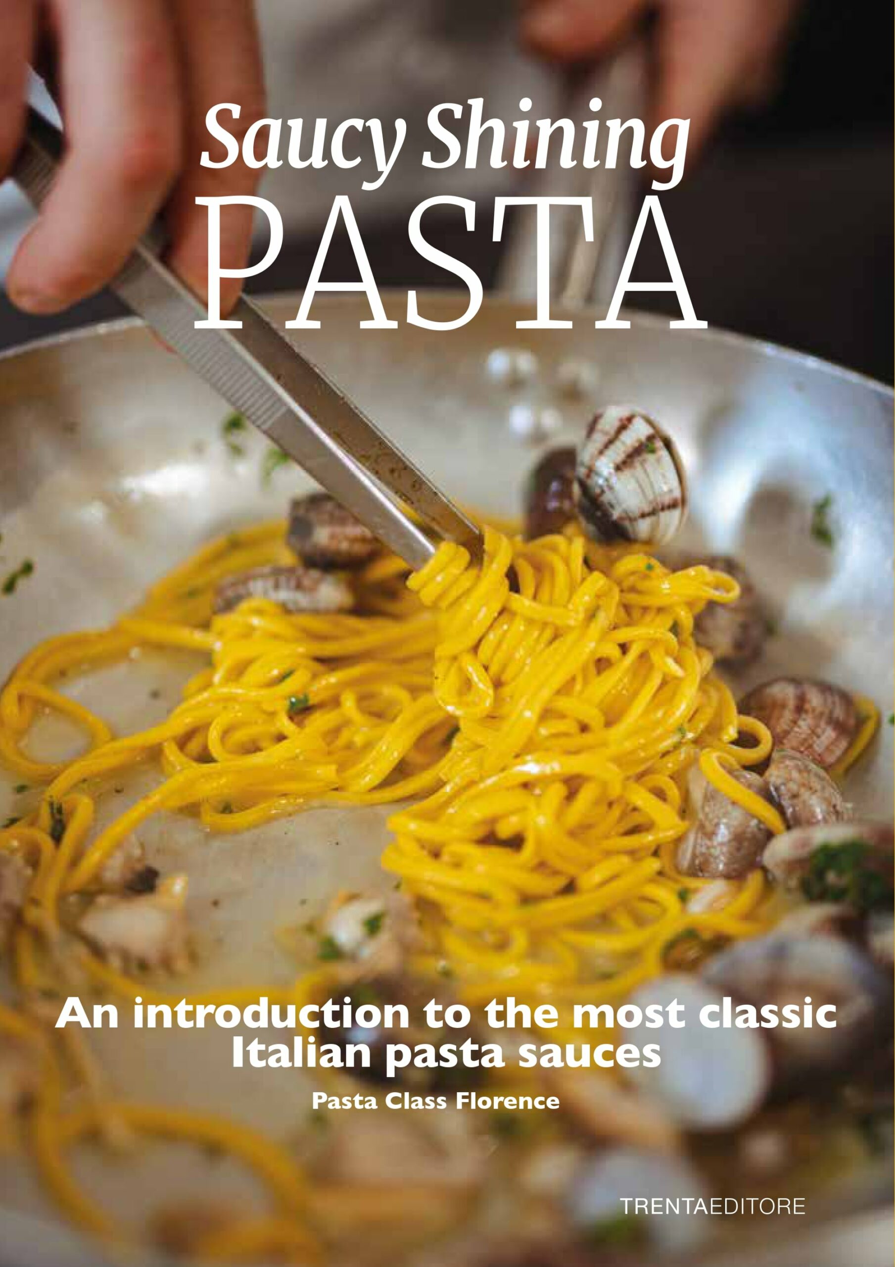 cookbook with a pasta image