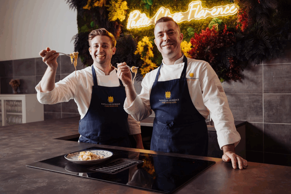 Cooking pasta cacio and pepe