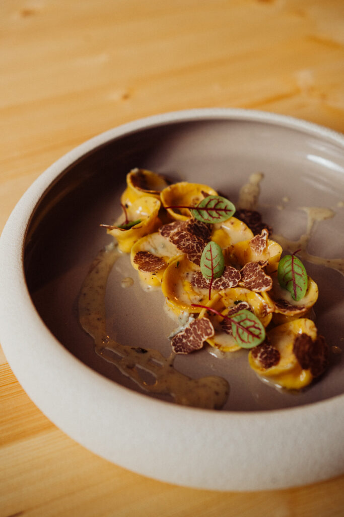 fresh pasta cappelletti with truffle