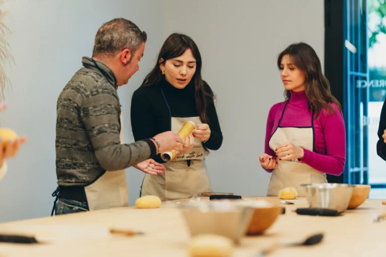 people doing a cooking class in florence