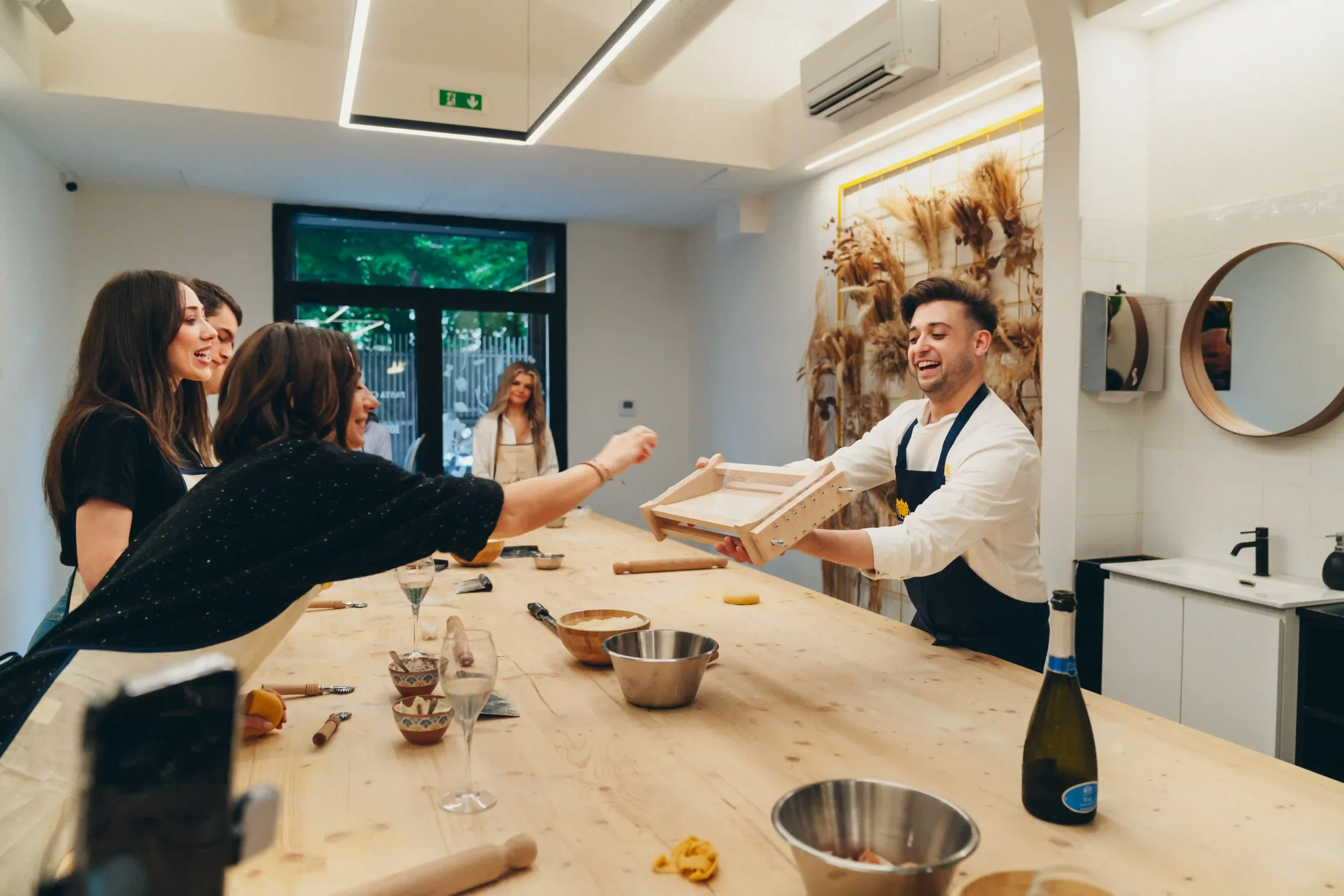 people doing a cooking class
