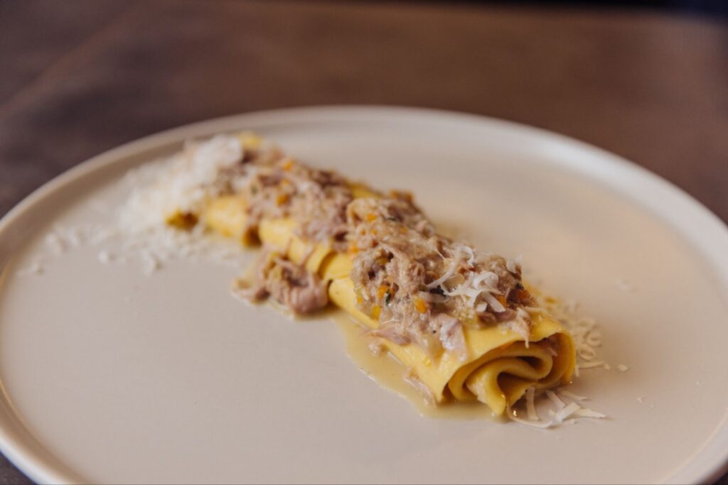 fresh pappardelle with lamb ragù